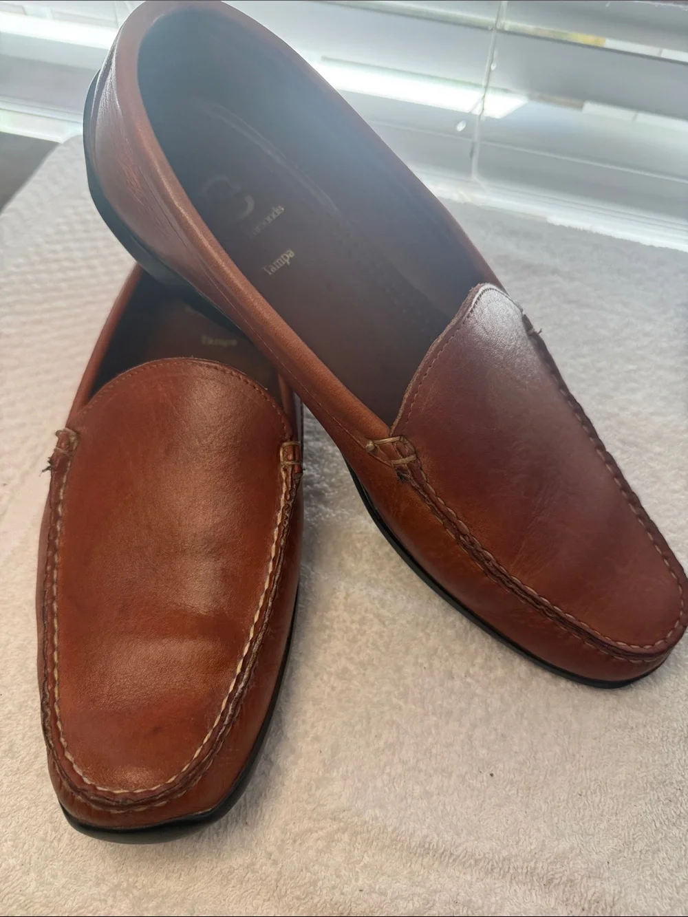 Allen Edmonds Tan Leather Slip-On Loafers